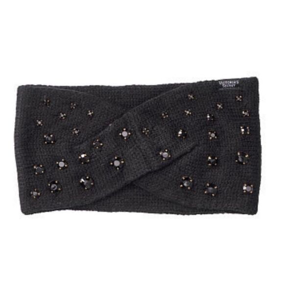 Victoria Secret Black Knit Jeweled Headband and Gloves Gift Set - Picture 6 of 6